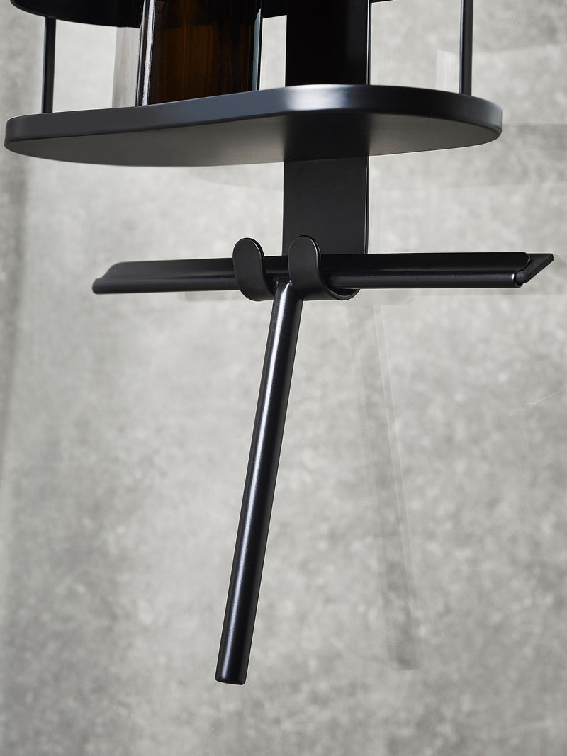 Black Shower Caddy with Wiper