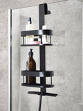 Black Shower Caddy with Wiper