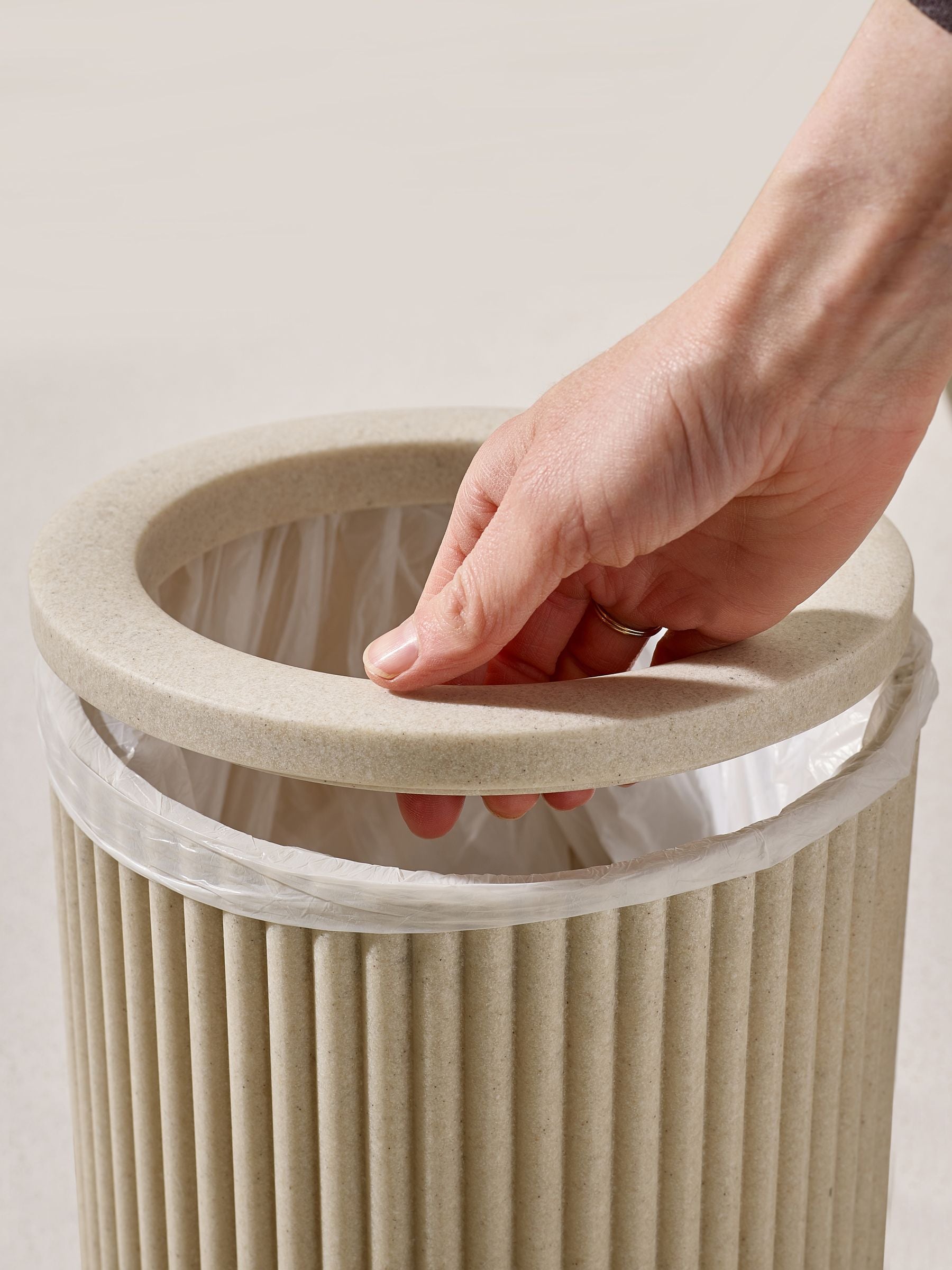 Natural Resin Ribbed Bin