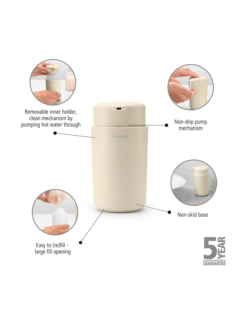 Brabantia Cream ReNew soap dispenser - British product