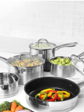 Salter Timeless 5 piece stainless steel pan set (British brand)