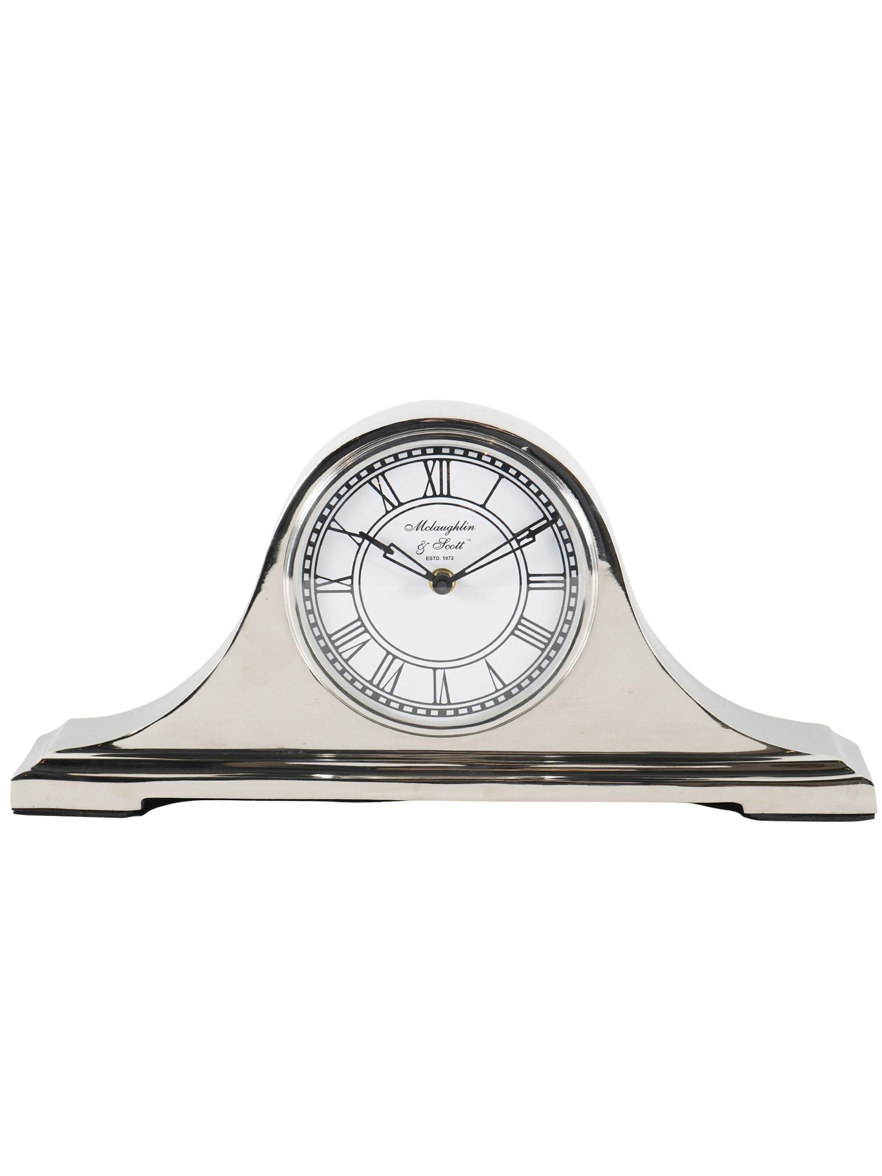 Libra Silver Retro Carriage Mantel Clock