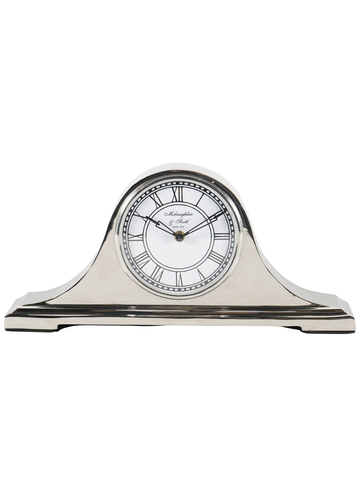 Libra Silver Retro Carriage Mantel Clock
