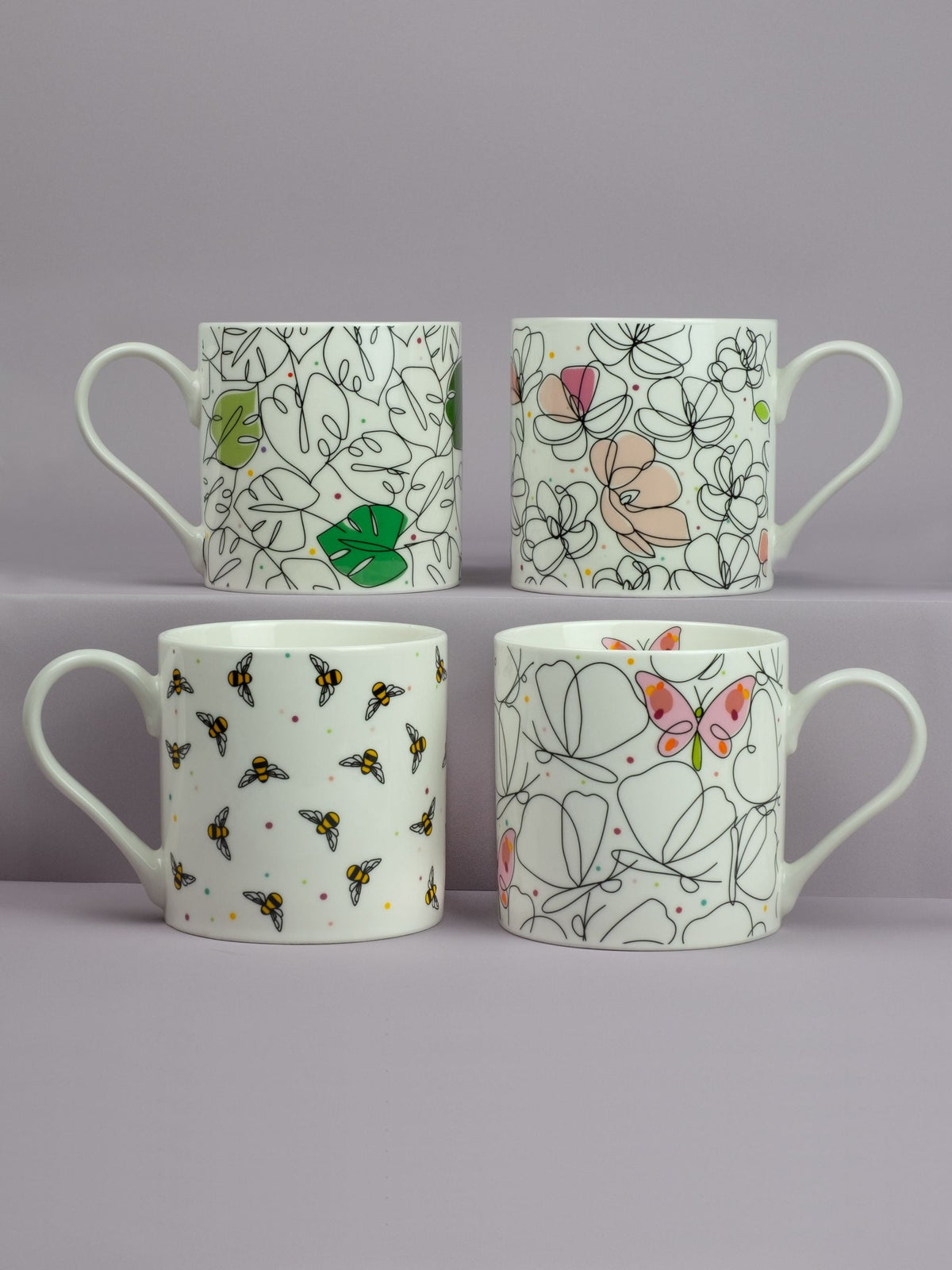 Belly Button Designs Mobius Set Of 4 Mugs