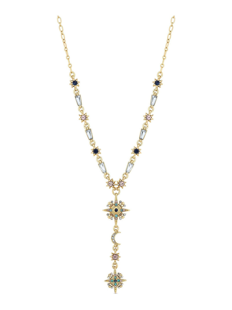 Mood Gold Tone Multi Coloured Fine Celestial Y Necklace