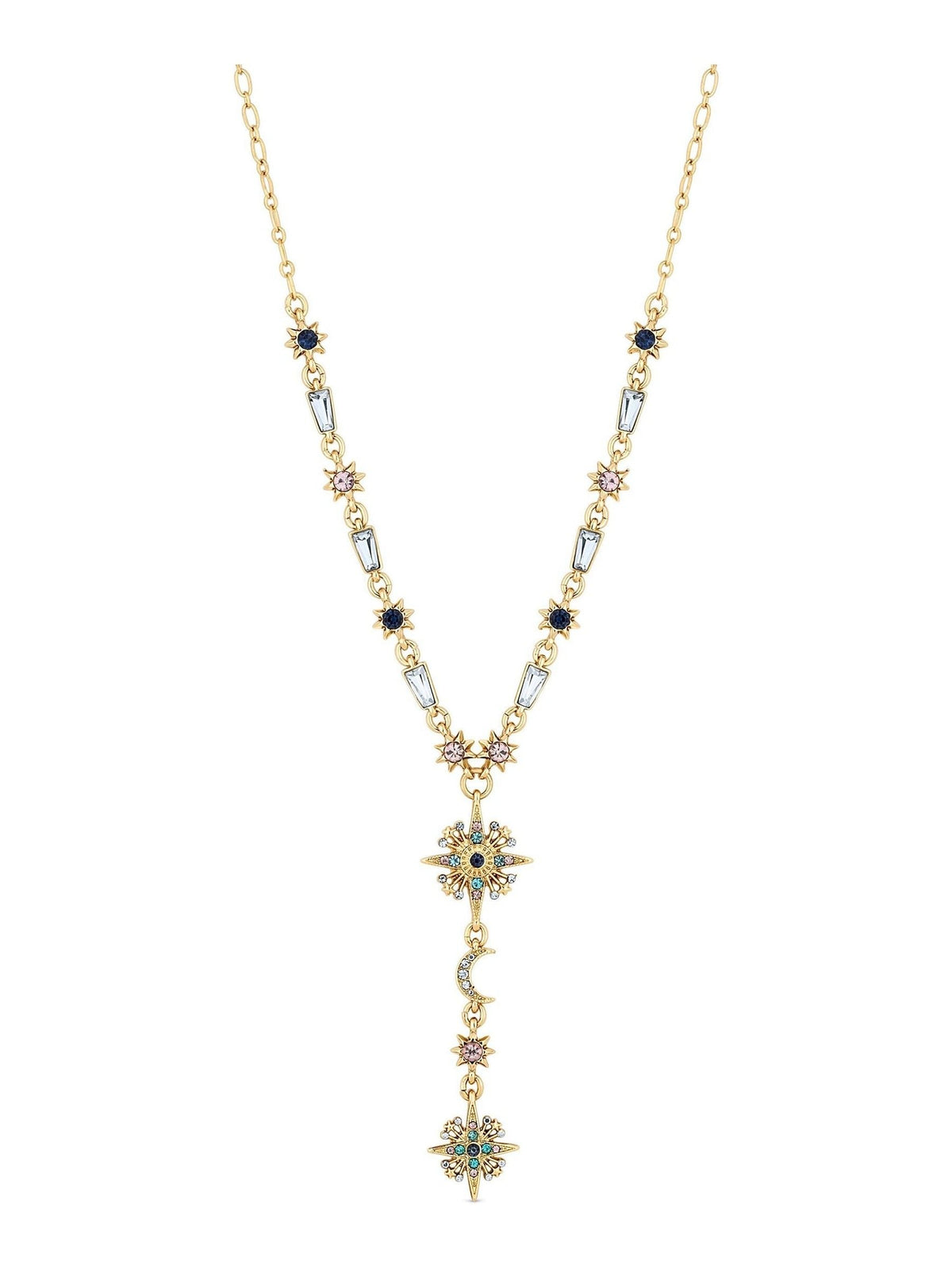 Mood Gold Tone Multi Coloured Fine Celestial Y Necklace