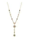 Mood Gold Tone Multi Coloured Fine Celestial Y Necklace