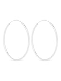 Simply Silver sterling silver large 50mm hoop earrings (British brand)