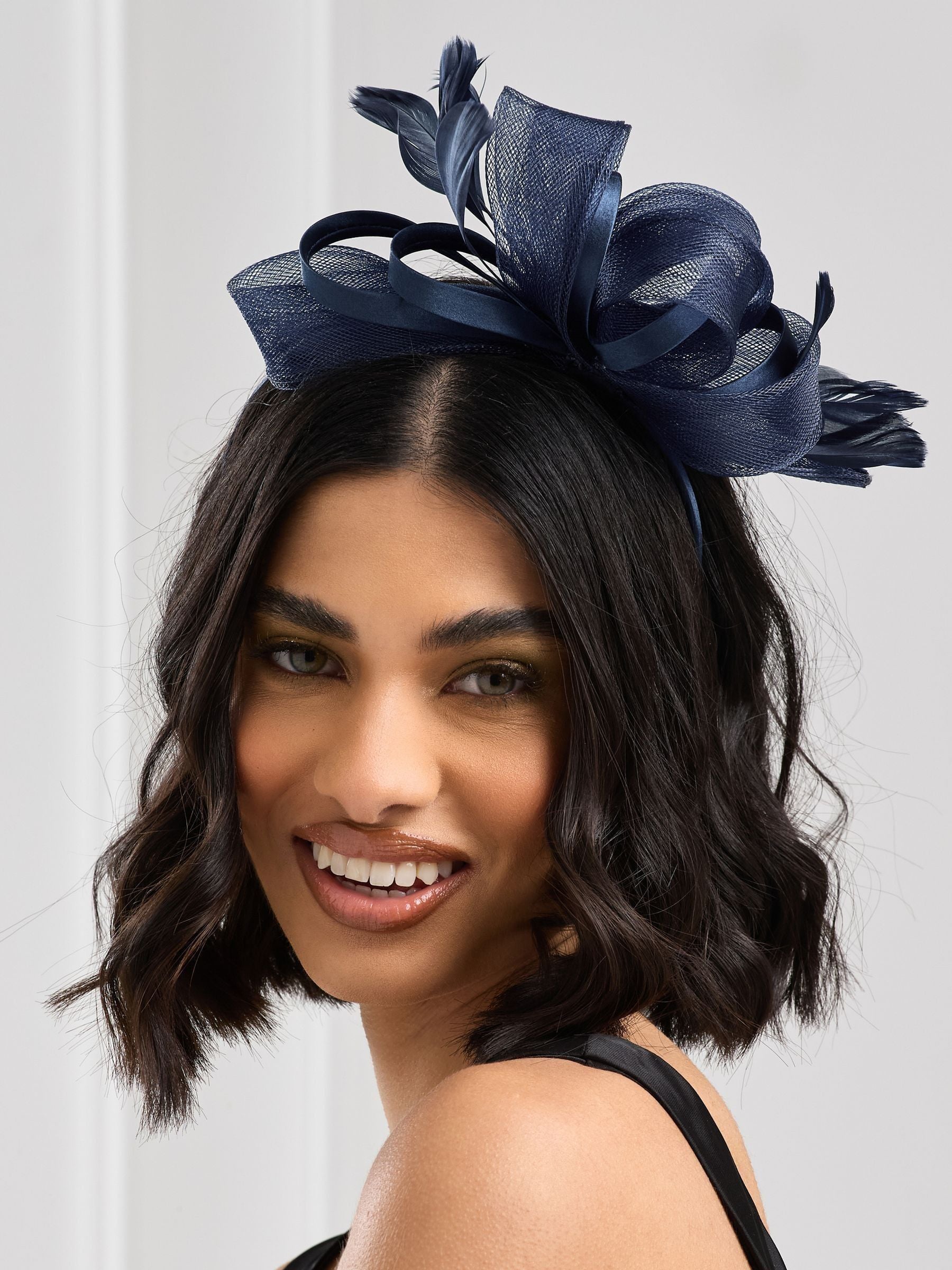 Jon Richard blue medium fascinator headband, UK version