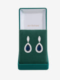 Jon Richard Sapphire Blue Pear Drop Earrings with Cubic Zirconia, UK version