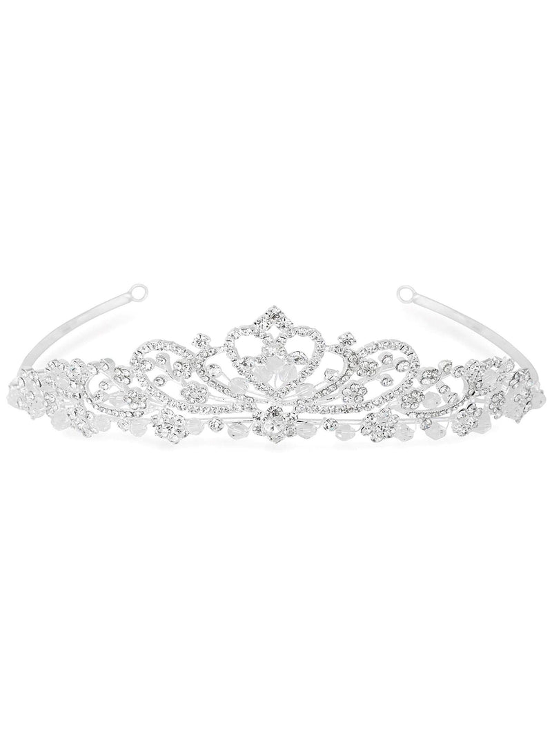 Jon Richard silver tone bridal diamante tiara (British brand)