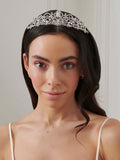 Jon Richard silver tone bridal diamante tiara (British brand)