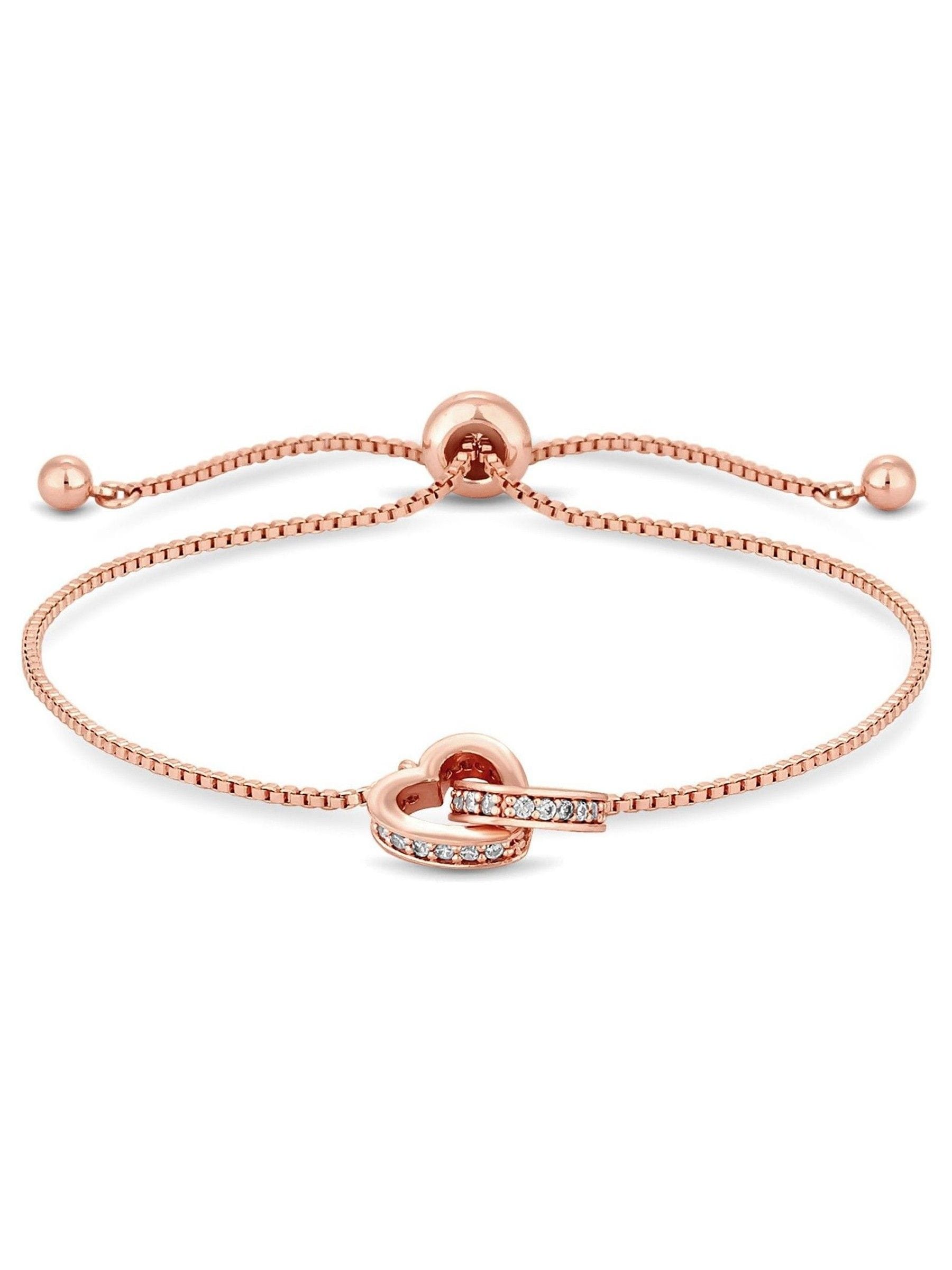Jon Richard Gold Tone Crystal Heart Bracelet