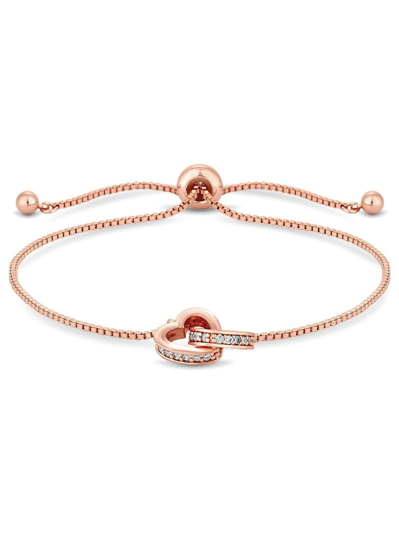 Jon Richard Gold Tone Crystal Heart Bracelet
