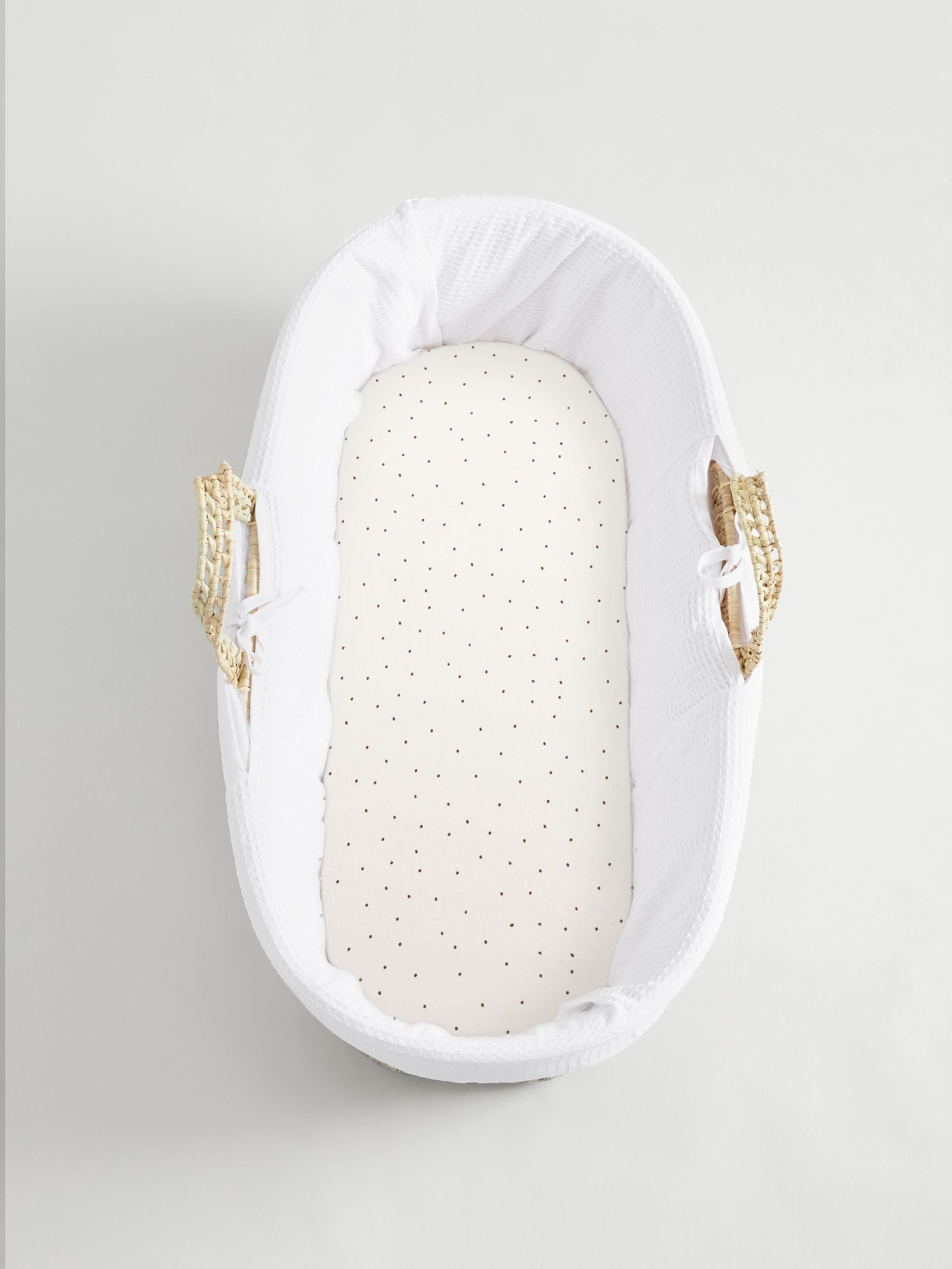 White/Grey Speckle baby fitted sheets 2 pack (British brand)