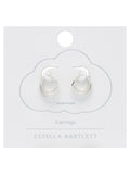 Estella Bartlett Silver Double Twisted Hoop Earrings