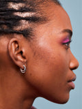Estella Bartlett Silver Double Twisted Hoop Earrings