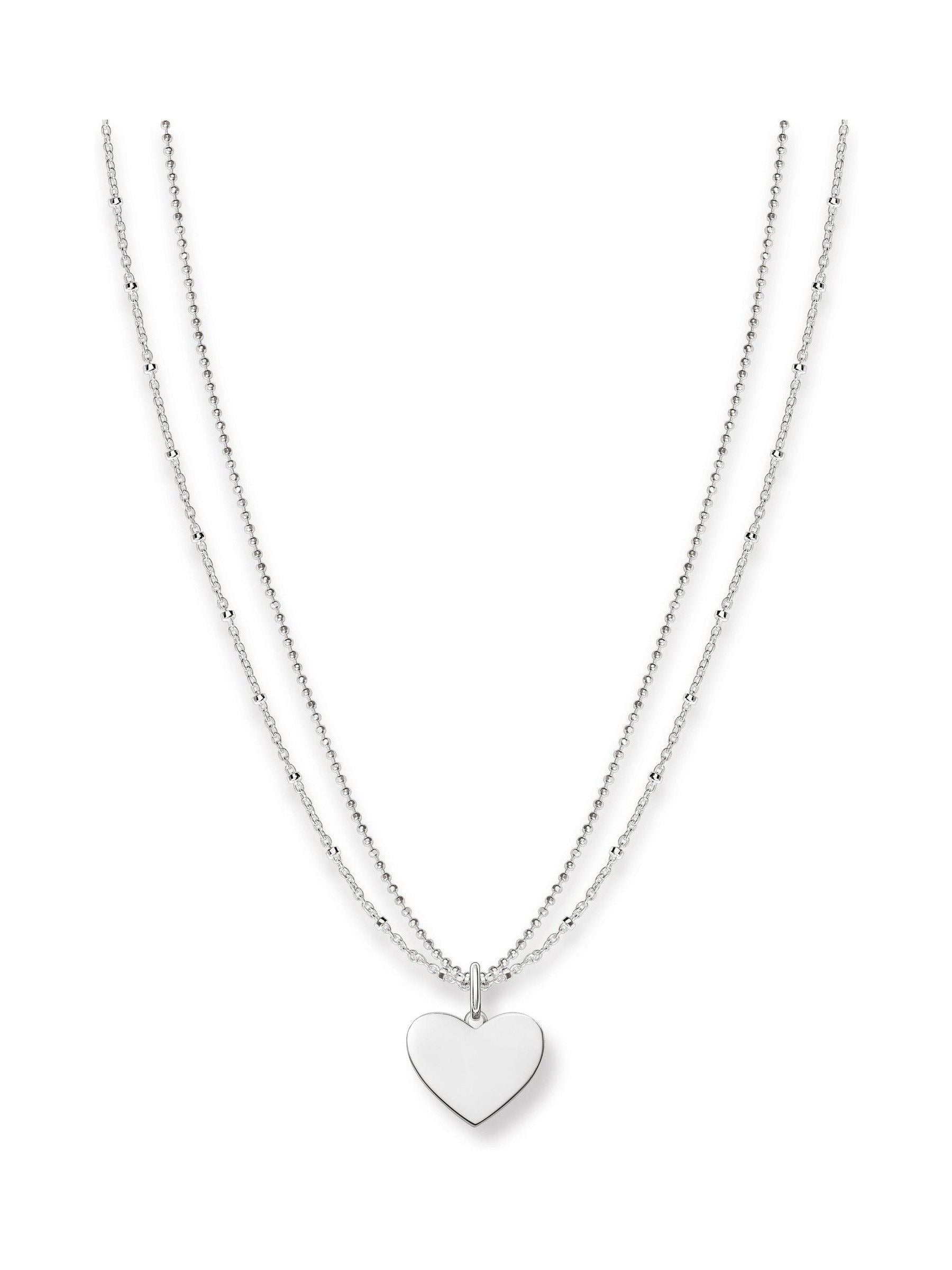Thomas Sabo silver engravable heart necklace (British brand)