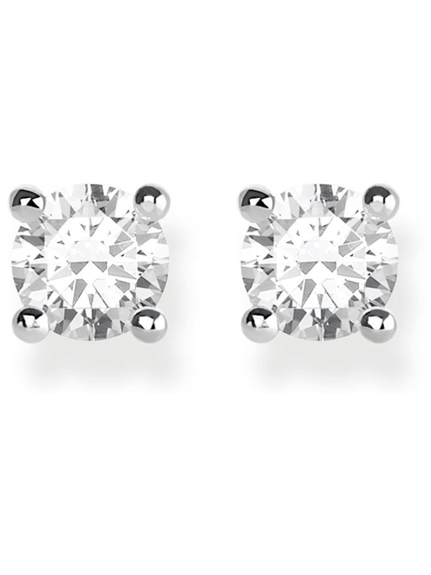 Thomas Sabo white zirconia ear studs (British brand)