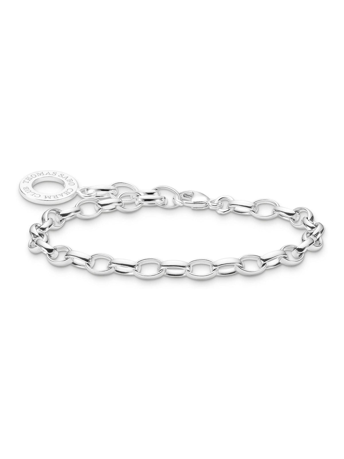 Thomas Sabo silver charm bracelet 0.5cm width (British brand)