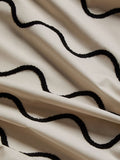 Monochrome tufted wave duvet cover and pillowcase set, imported from the UK