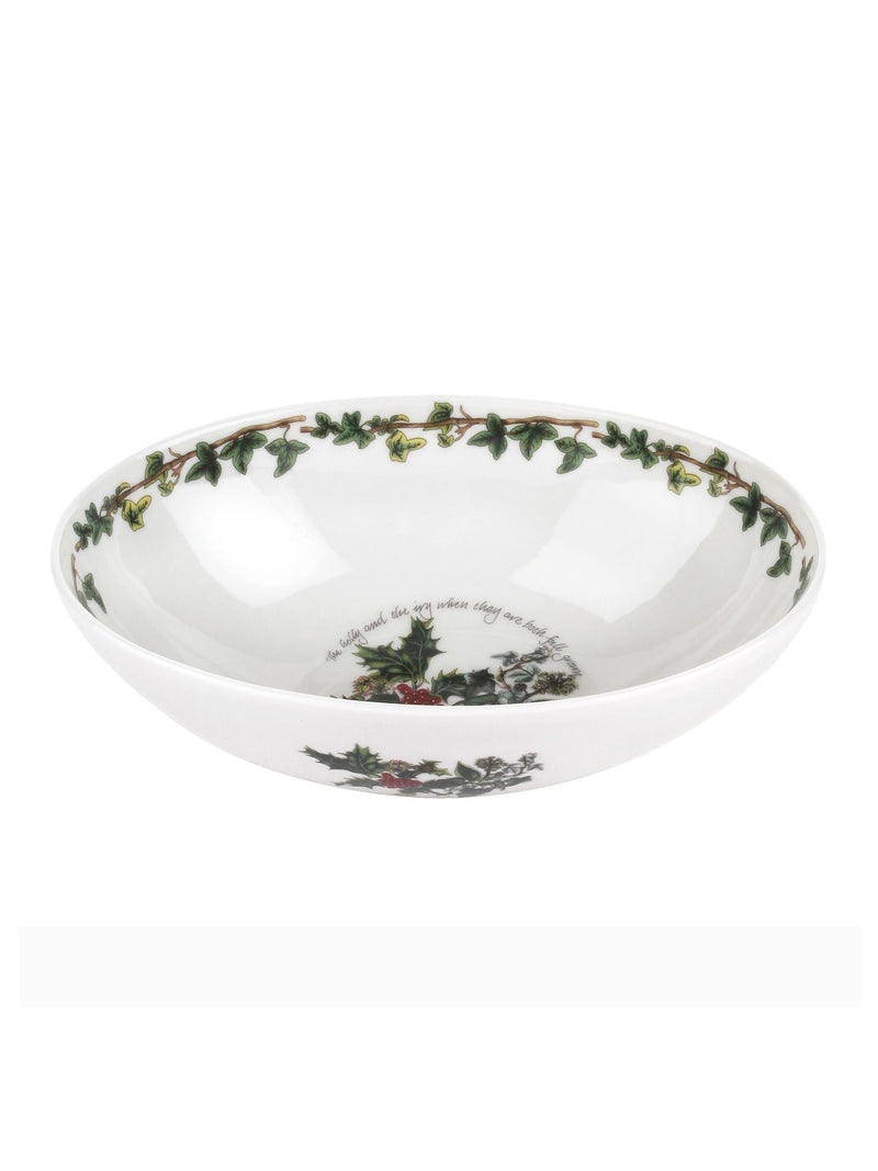 Portmeirion Holly and Ivy oval nesting bowl, imported from the UK