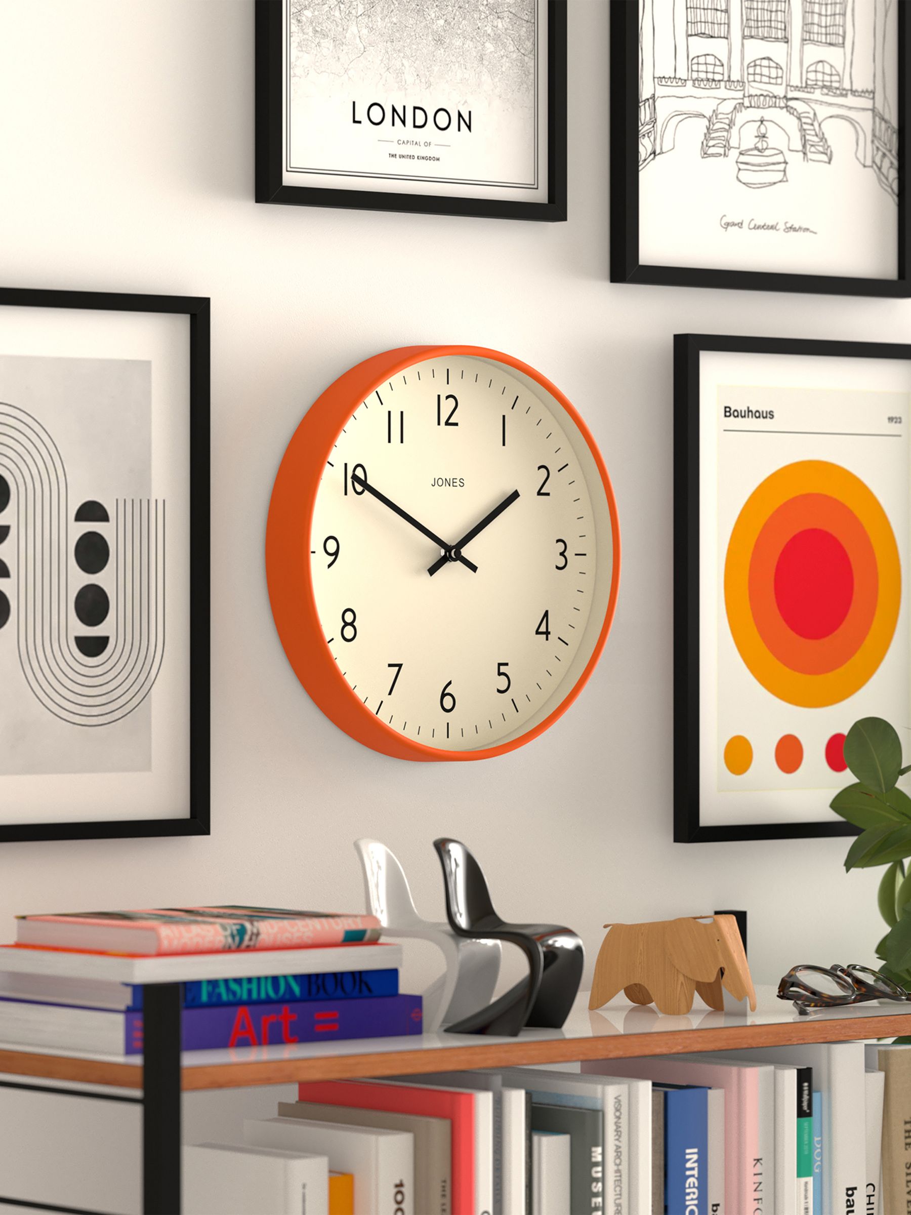 Jones Clocks Fizzy Orange wall clock 30cm, UK version