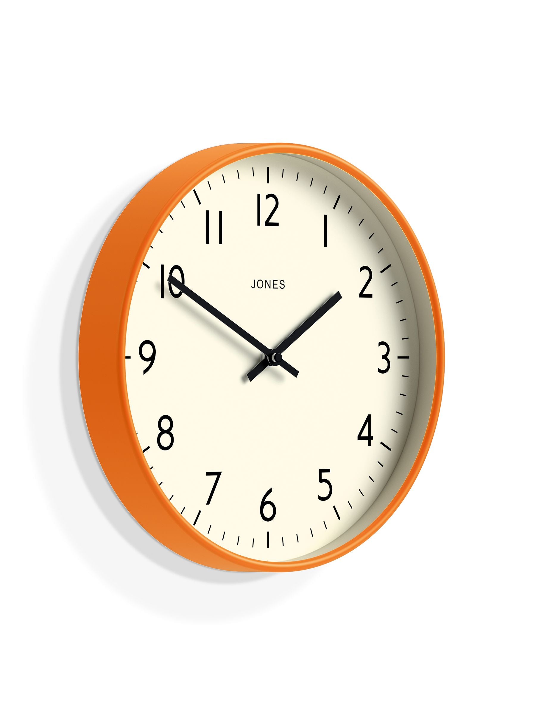 Jones Clocks Fizzy Orange wall clock 30cm, UK version