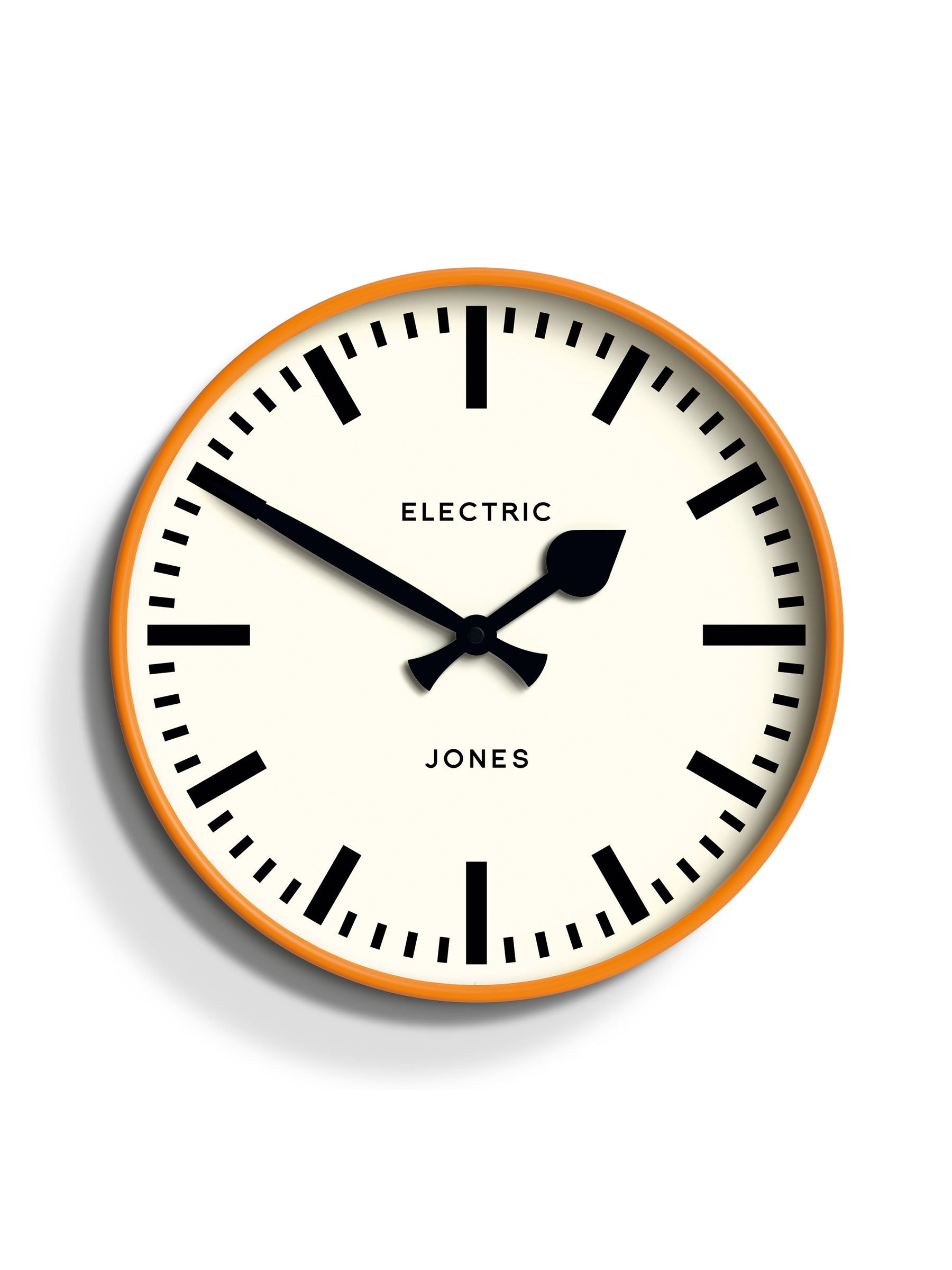 Jones Clocks Fizzy Orange Tiger wall clock 30cm, UK version