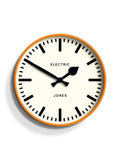 Jones Clocks Fizzy Orange Tiger wall clock 30cm, UK version