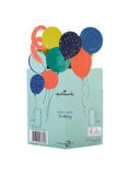 Hallmark blue birthday card for brother with 3D balloons design, UK version