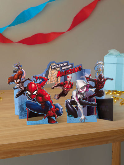 Hallmark Blue Birthday Card for Son 3D Marvel Spider-Man Design