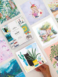 Hallmark blue illustrated blank greeting cards 20 pack, UK version