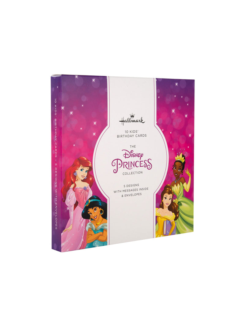 Hallmark Pink 10 Pack Birthday Cards In 5 Disney Princesses Designs