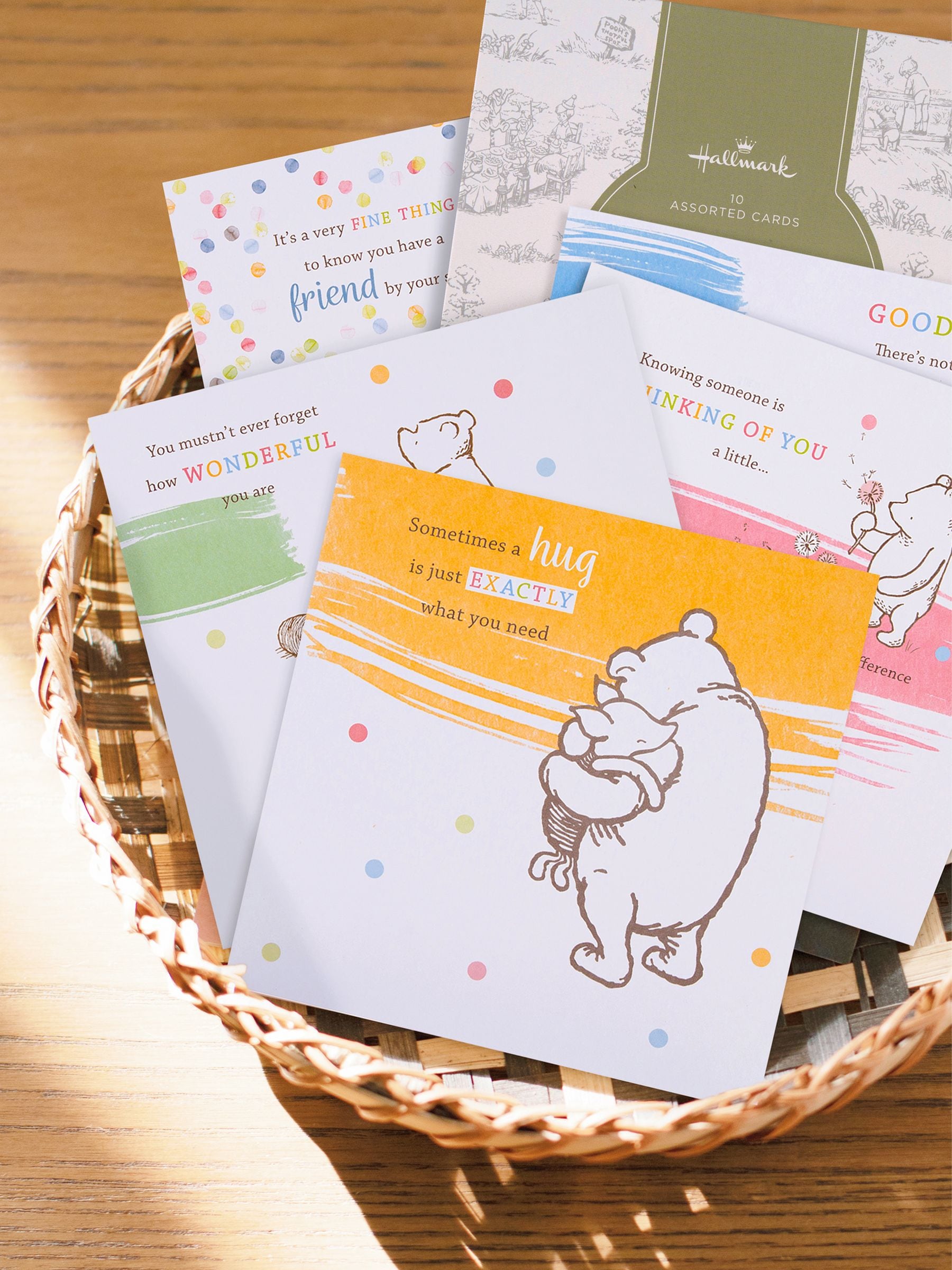 Hallmark Winnie the Pooh cards 10 pack assorted designs, UK version