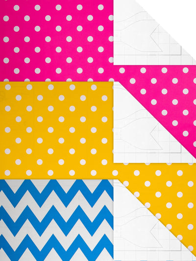 3 rouleaux de papier cadeau Hallmark multicolore à pois et rayures x 2m