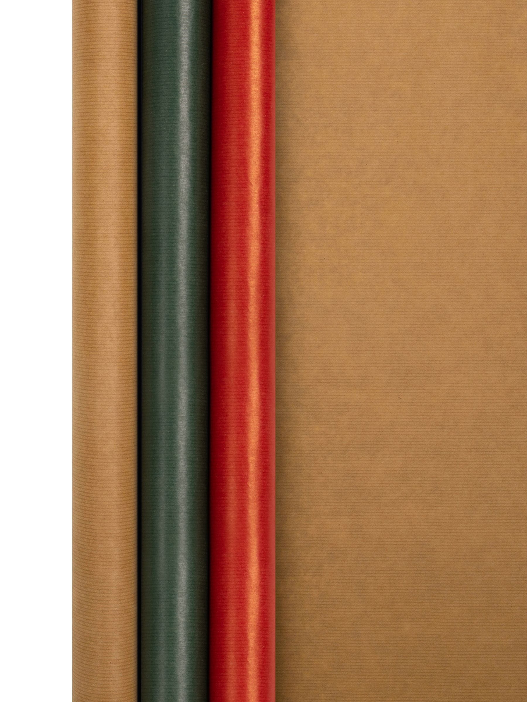 Hallmark Kraft wrapping paper in 3 colours 3m x 70cm, UK version