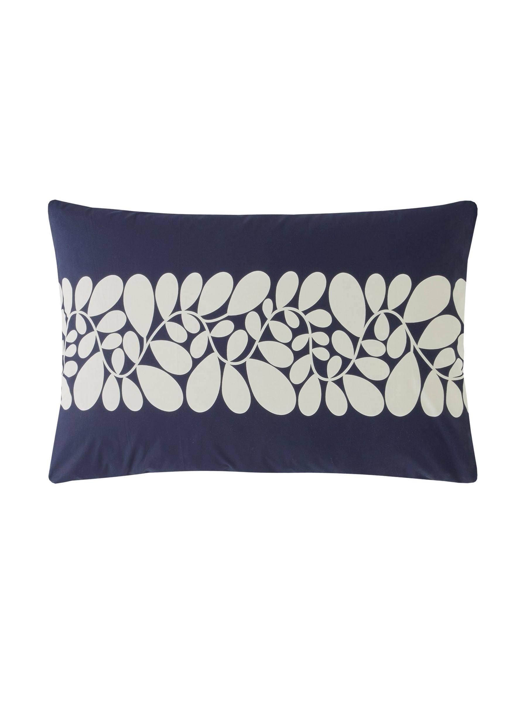 Orla Kiely space blue Sycamore Stripe duvet set, imported from the UK