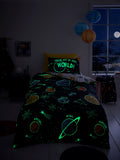 Bedlam glow in the dark space duvet cover set - British product
