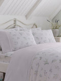 Dreams & Drapes Lilac Chloe Lace Detail Duvet Cover Set - British product