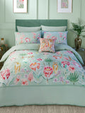 Soiree Green Tropical Leopard duvet cover set (British brand)