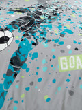 Bedlam Grey Goal Reversible Duvet Cover Set