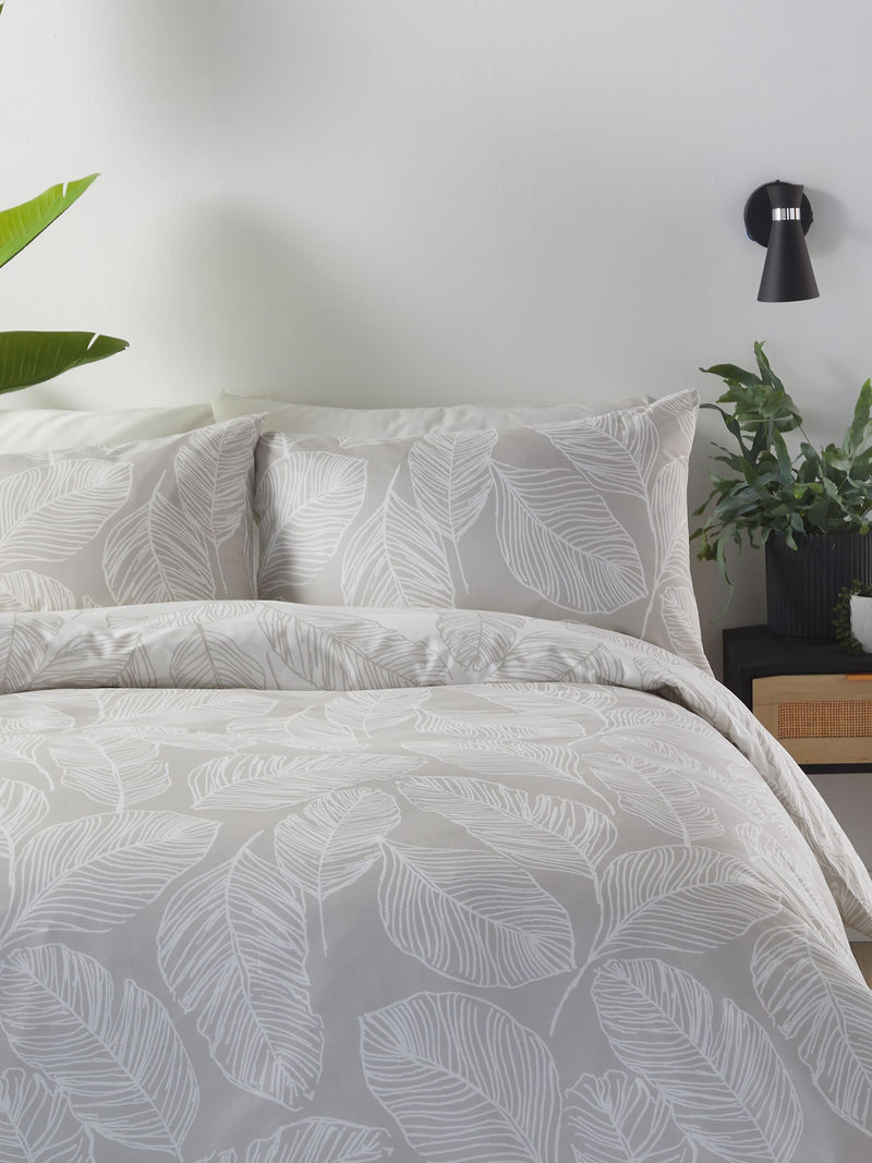 Fusion Natural Matteo reversible duvet cover set - British product