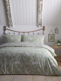 Dreams & Drapes Green Spring Rabbits reversible duvet cover set - British product