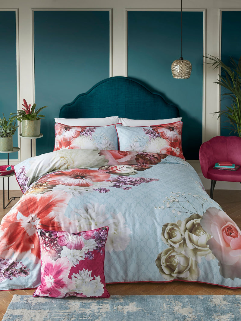 Laurence Llewelyn-Bowen Blue Mayfair Lady duvet cover set, UK version