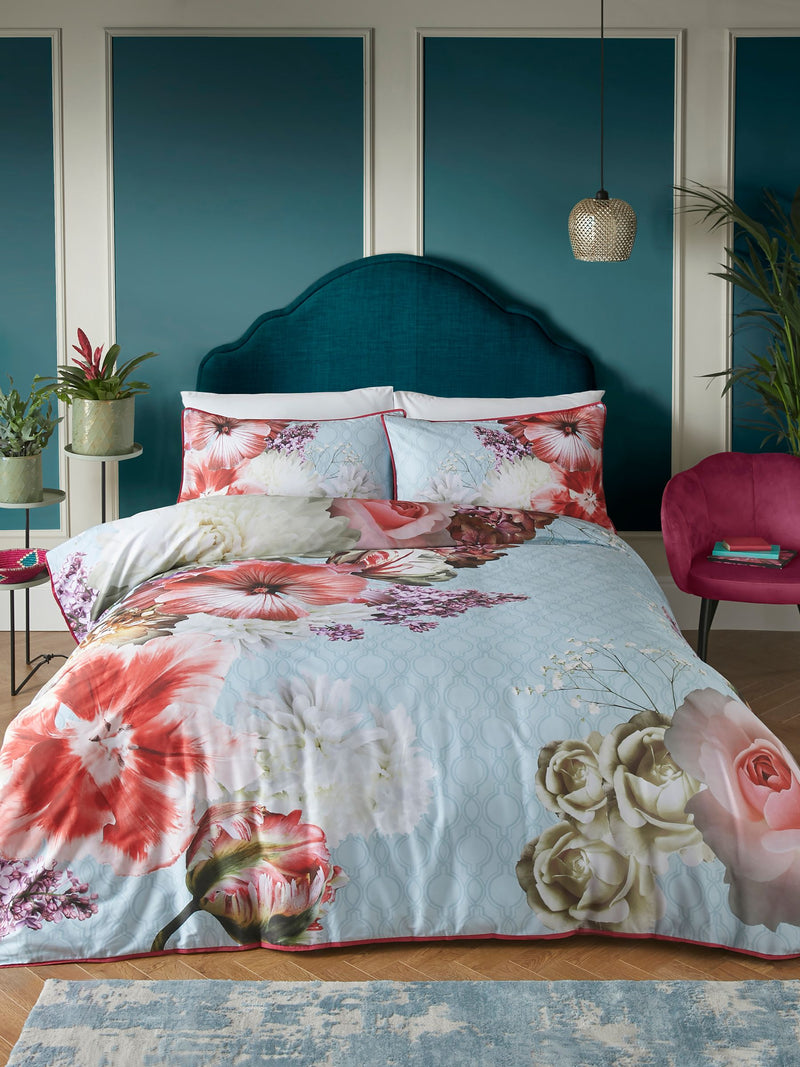 Laurence Llewelyn-Bowen Blue Mayfair Lady duvet cover set, UK version