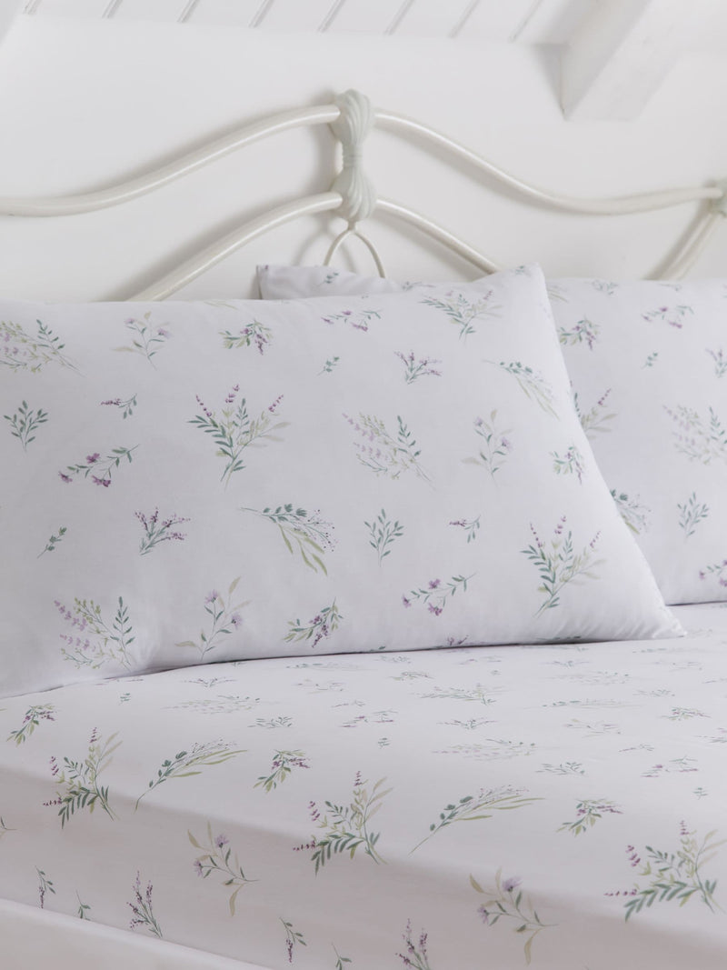 Dreams & Drapes lilac fitted bed sheet set 28cm deep - British product