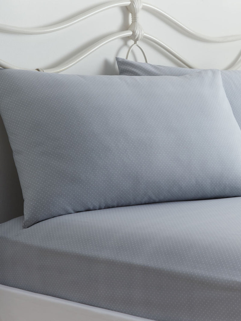 Dreams & Drapes Grey Kristen Soft Touch 28cm Fitted Bed Sheet Fitted Set