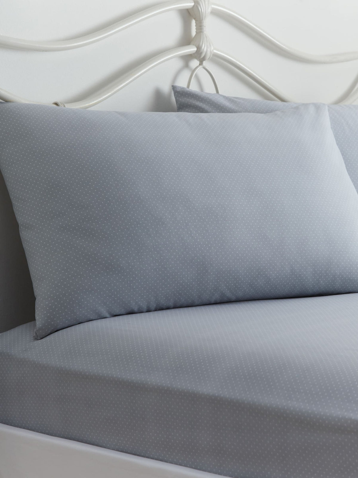 Dreams & Drapes Grey Kristen Soft Touch 28cm Fitted Bed Sheet Fitted Set