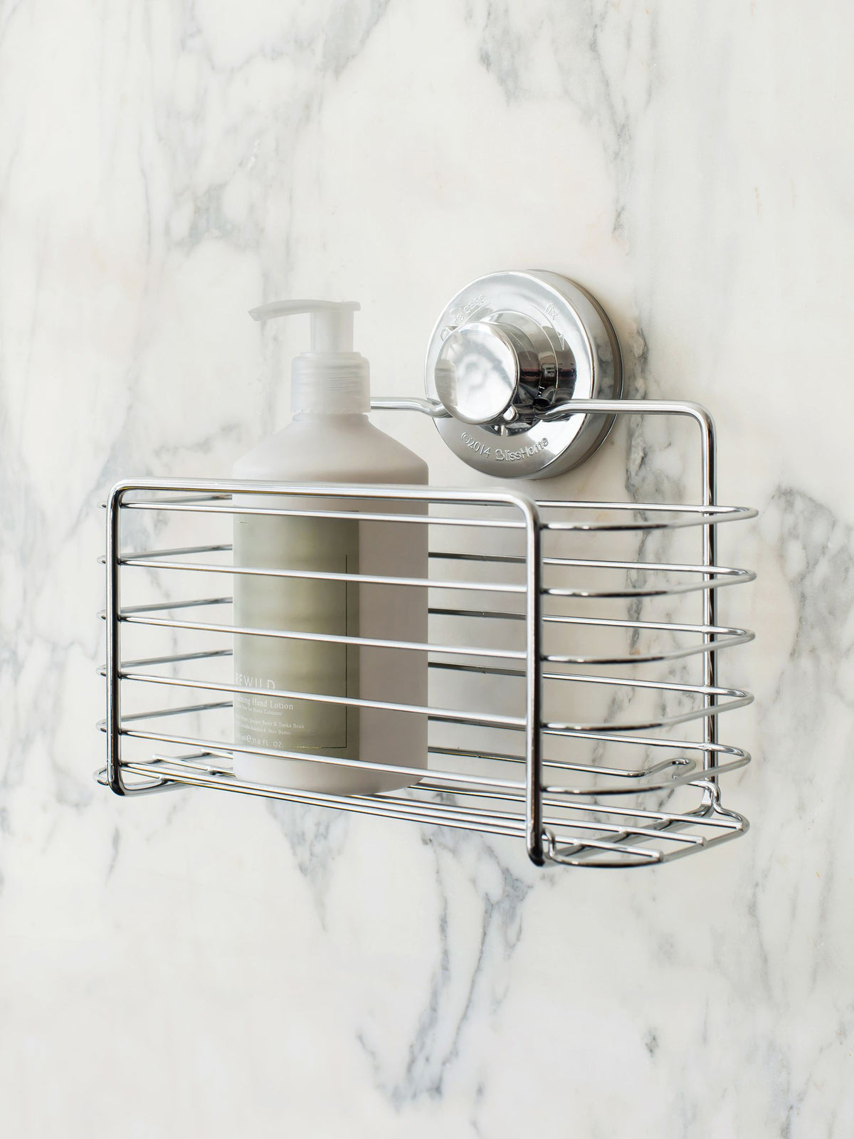 BlissHome Chrome LOCK n ROLL Rectangular Shower Basket - British product